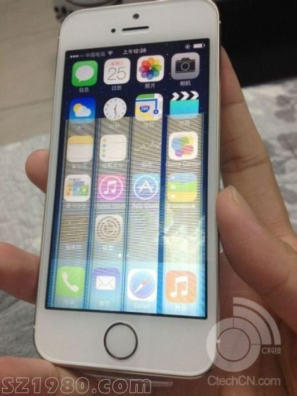 土豪金iPhone5S被爆屏幕問(wèn)題 陷 花屏門(mén) 