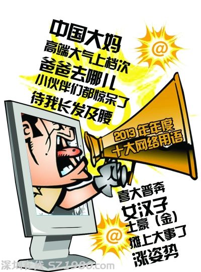  2013十大網(wǎng)絡(luò)用語 出爐：土豪、中國大媽入列