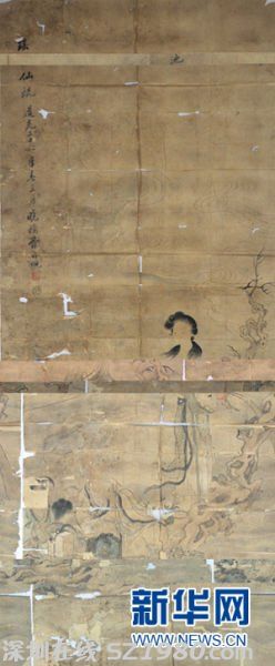 清代 費丹旭《瑤池仙祝圖》 新華社記者 盧漢欣 攝
