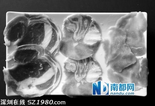 廣州批發(fā)市場(chǎng)售假 5斤40元羊肉卷全是鴨肉做
