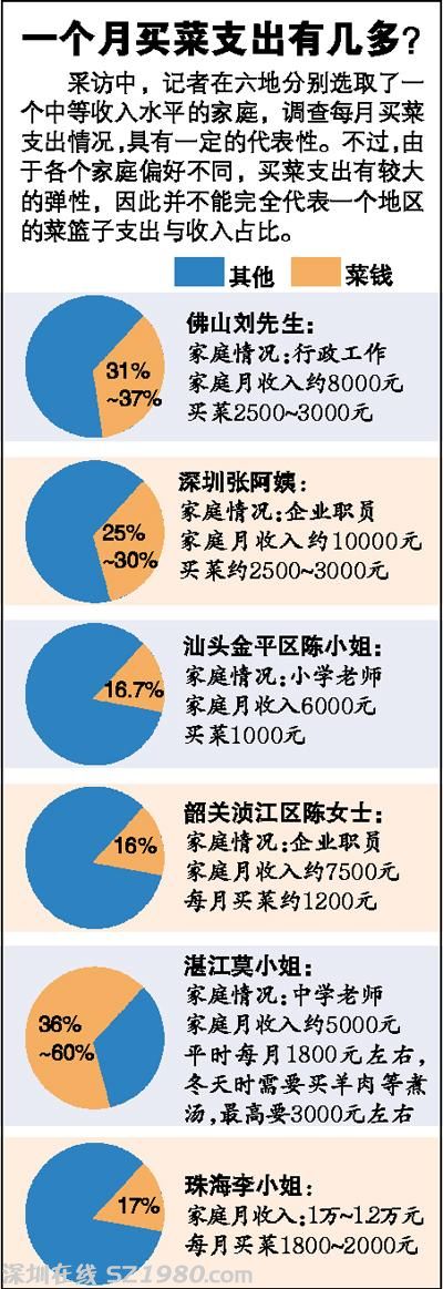 媒體稱<a href=http://www.zshb029.com/shenzhen/ target=_blank class=infotextkey>深圳</a>佛山家庭每月買菜要花兩三千元