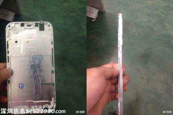 疑似iPhone 6工廠測(cè)試照泄露 機(jī)身更修長
