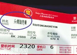 您不是頭痛腦殼暈先生，所以不能登機(jī)