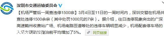 <a href=http://www.sz1980.com/shenzhen/ target=_blank class=infotextkey><a href=http://www.zshb029.com/shenzhen/ target=_blank class=infotextkey>深圳</a></a>機(jī)場(chǎng)嚴(yán)管后一周查違停1500宗