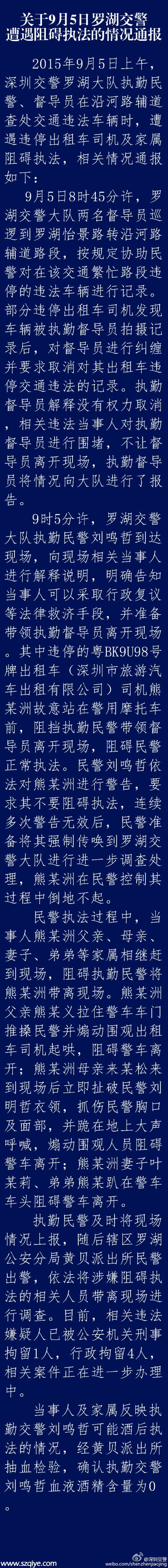 深圳(www.zshb029.com)交警被曝酒后執(zhí)法腳踩的哥 警方回應(yīng):傳言不實(shí)（圖）