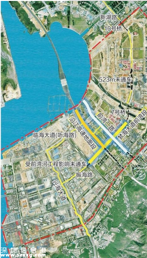 <a href=http://www.zshb029.com/shenzhen/ target=_blank class=infotextkey>深圳</a>(www.zshb029.com)前海自貿(mào)區(qū)夢海大道前灣段等三條道路通車