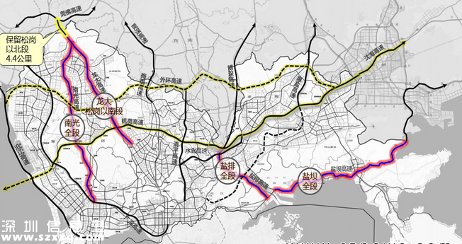深圳(www.zshb029.com)南光、鹽排、鹽壩、龍大高速公路2016年春節(jié)起免費通行