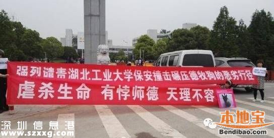 湖工大保安撞狗護學生 涉事人員已停職