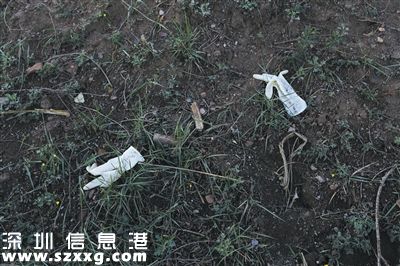 山西朔州市毛皂村抓捕現(xiàn)場(chǎng)，疑似警方遺留的白色膠皮手套。