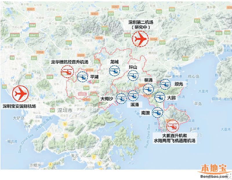 港媒稱<a href=http://www.zshb029.com/shenzhen/ target=_blank class=infotextkey>深圳</a>籌建3個新機場 或致周邊更多機場利用不足