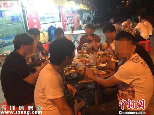 圖為：美味上桌引警察圍觀?！貛X公安提供　攝