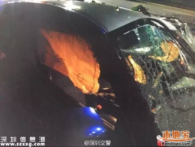深圳百萬(wàn)跑車撞成廢鐵 司機(jī)回家睡覺