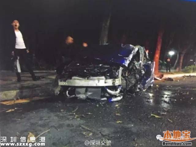 深圳百萬(wàn)跑車撞成廢鐵 司機(jī)回家睡覺