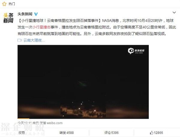 小行星撞擊云南